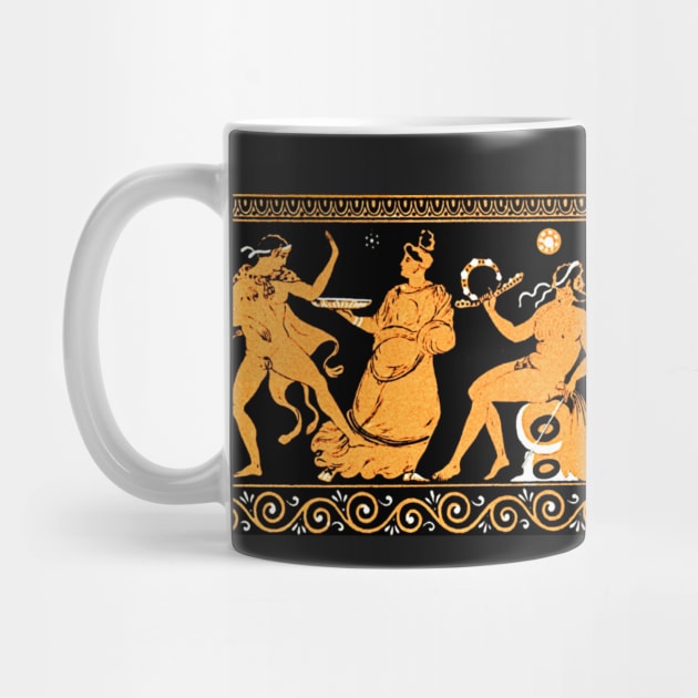 Bacchanalia Greek Vase Attic Red figure by WillowNox7